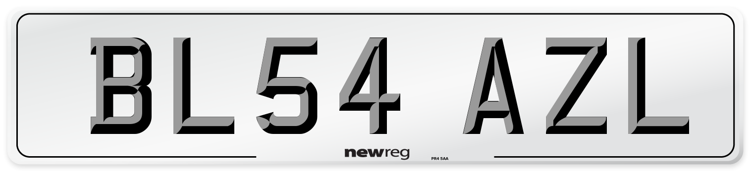 BL54 AZL Number Plate from New Reg